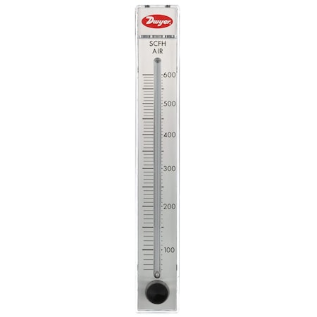 Dwyer Instruments Flowmeter, range 60-600 SCFH air. RMC-105-SSV